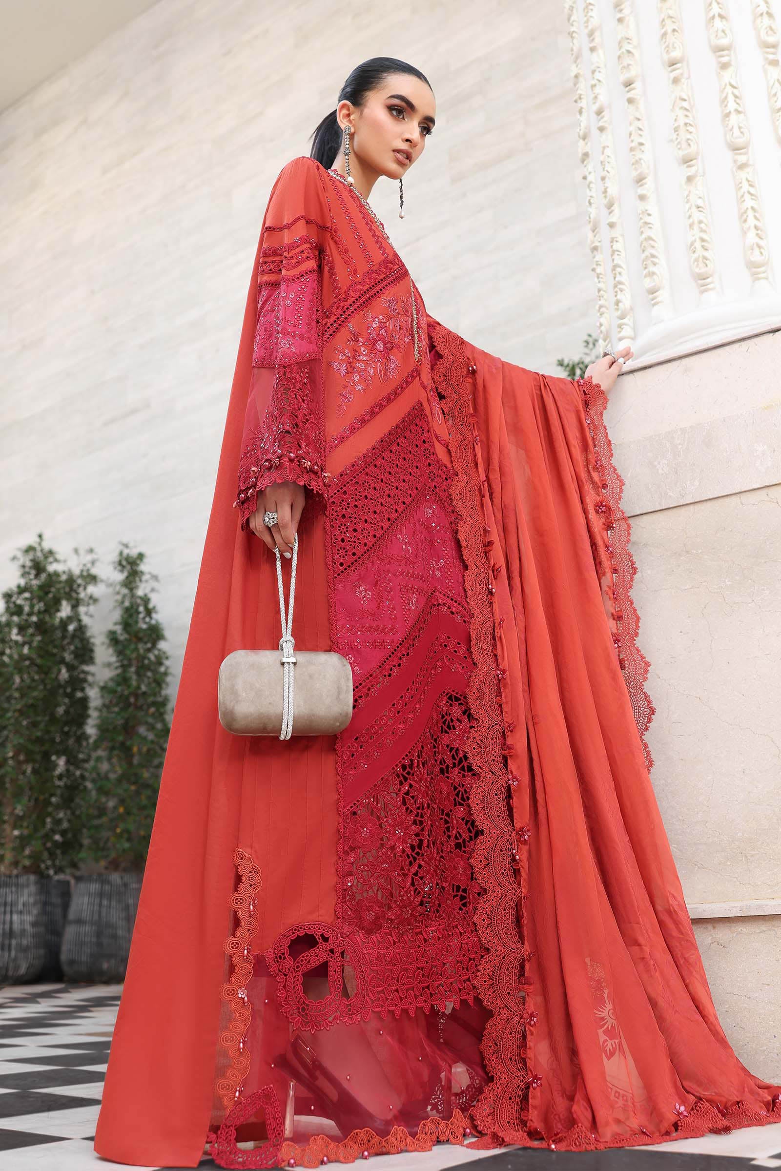 3 Piece Unstitched Embroidered Lawn Suit In Stock BARCODE:EL-26-13-Default  Price