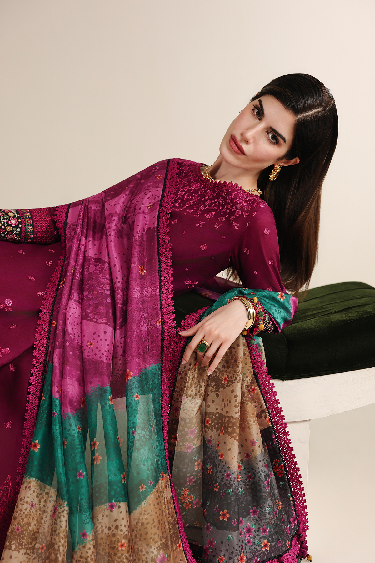 EMBROIDERED LAWN IL26-D02 JZ-IL26-D02-1-S | 3 PIECES