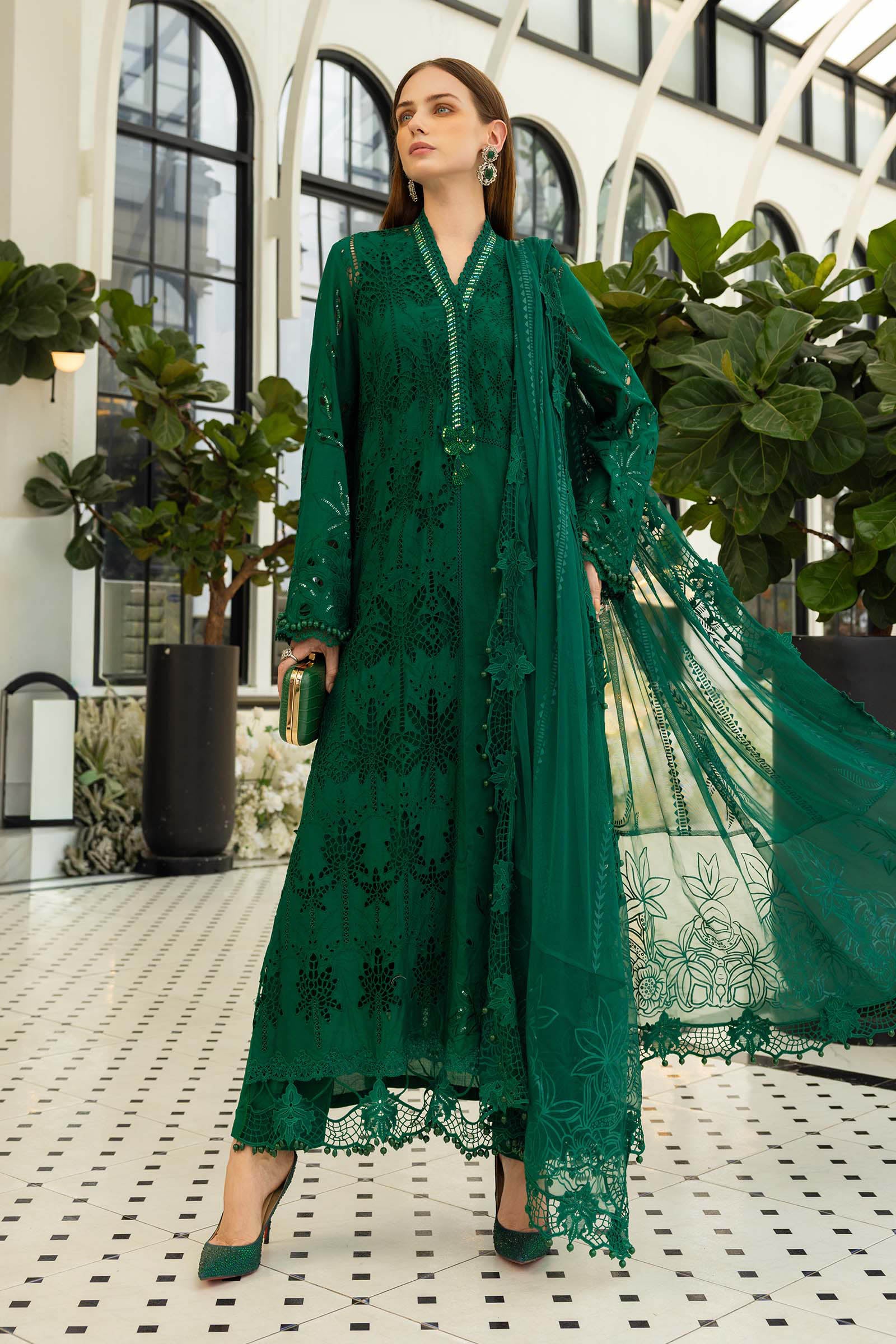 3 Piece Unstitched Embroidered Jacquard Lawn Suit (Copy)