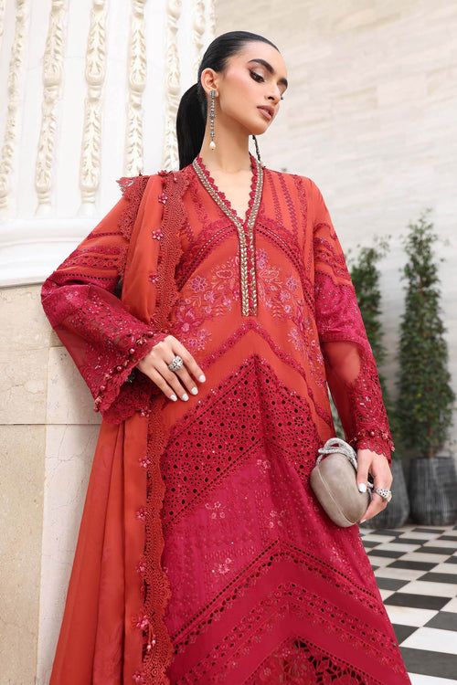 3 Piece Unstitched Embroidered Lawn Suit In Stock BARCODE:EL-26-13-Default  Price